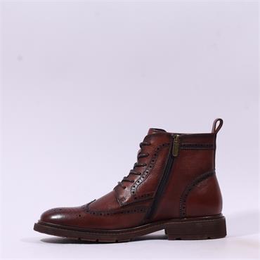 Tommy Bowe Barre Wingtip Ankle Boot - Whiskey